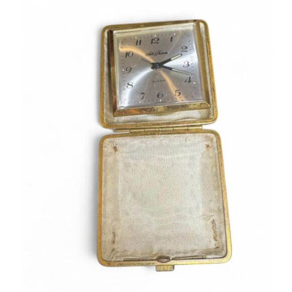 Vtg Seth Thomas Wind-Up Pocket Size Travel Alarm Clock Untested - Picture 4 of 7